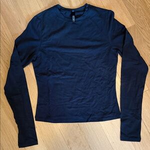 SKIMS Black Long Sleeve Tee